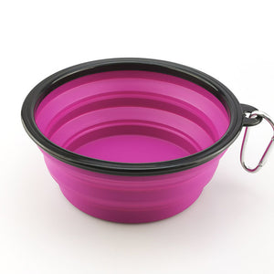 1000ML Pet Bowl Folding Silicone Travel Dog Bowls Walking Portable Water Bowl For Small Medium Dogs Cat Bowls Pet Eating Dishes