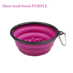 1000ML Pet Bowl Folding Silicone Travel Dog Bowls Walking Portable Water Bowl For Small Medium Dogs Cat Bowls Pet Eating Dishes