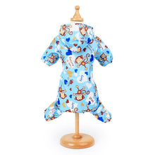Load image into Gallery viewer, Monkey Printed Dog Raincoat for Small Dogs Waterproof Jumpsuit Pet Clothes Outdoor Clothing Cute Cartoon Dog Cat Hooded Raincoat
