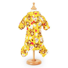 Load image into Gallery viewer, Monkey Printed Dog Raincoat for Small Dogs Waterproof Jumpsuit Pet Clothes Outdoor Clothing Cute Cartoon Dog Cat Hooded Raincoat
