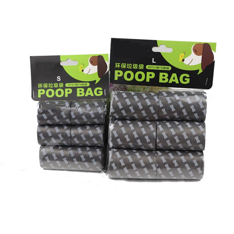 6 rolls  (1roll =15PCS)  The specail bags for  Dog Pet Travel Foldable Pooper Scooper