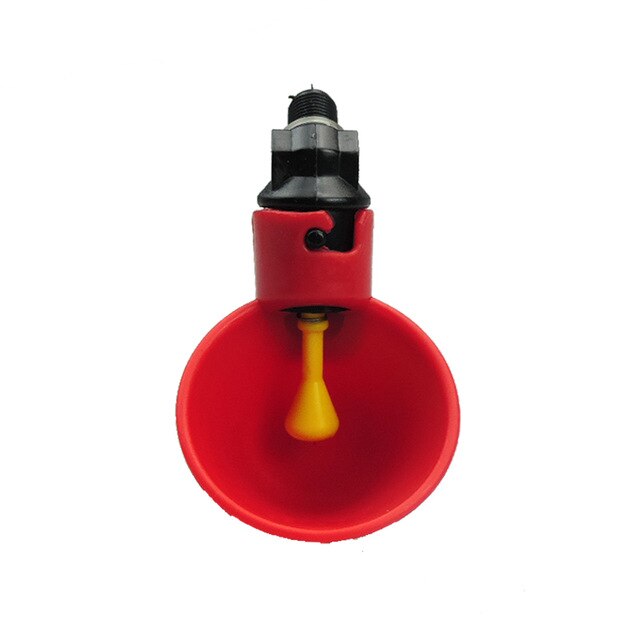 4 pcs/lot Automatic Chicken Quail Drinker Chicken Waterer Bowl With Yellow Nipple Farm Poultry Drinking Water System
